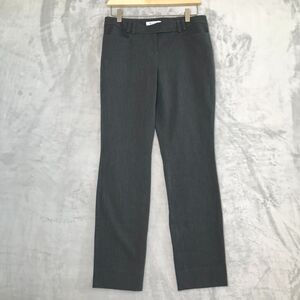 White House Black Market Slim Leg Pant Womens 2R Gray Double Stitch Seam Stretch
